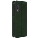 Wallet Flip Video Stand Sleek Cover Green Case for Nokia XR21