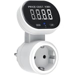 Compteur d'énergie Wattmètre Prise,Prise Compteur d'Énergie électrique avec 7 Mode, Écran Rotatif 45°, Max 3680W -Blanc