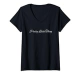 Pretty Little Thing Women Girls V-Neck T-Shirt