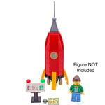 RocketShip | Retro Space Futuristic Rocket Spaceship | Kit Made With Real LEGO