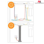 Maclean MC-768S MC-768S Organisateur de câbles, gestion des câbles pour bureau avec étagère longue (100 cm), Gaine + protection pour câbles