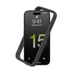 RhinoShield Coque Bumper Compatible avec [iPhone 15 Pro Max] | CrashGuard - Protection Fine Personnalisable - Absorption des Chocs [sans BPA] - Graphite