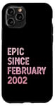 Coque pour iPhone 11 Pro 23e anniversaire homme femme épique depuis février 2002