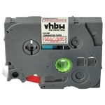 vhbw 1x Ruban compatible avec Brother PT ST1150, P900W, P950NW, P950W, RL-700S, P900NW imprimante d'étiquettes 12mm Rouge sur Transparent