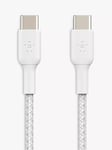 Belkin BoostCharge Braided USB-C to USB-C Cable, 2m, White