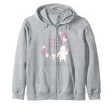 Disney Winnie the Pooh & Piglet Cute Flowers Big Chest Logo Zip Hoodie