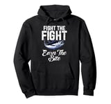 Fight the Fight Earn the Bite Tuna Fishing Pullover Hoodie