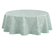 Home Direct Nappe Toile cirée PVC Ronde 140 cm Vert Sauge