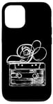 Coque pour iPhone 12/12 Pro Love Retro Mixtape 80's Blank Cassette Tape Shirt Cadeaux