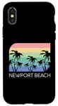 Coque pour iPhone X/XS Newport Beach California Surf Vintage Cali SoCal Orange Co