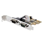 StarTech 2-Port PCI Express Serial Card  Dual Port PCIe to RS232 (DB9) Serial Interface Card  16C1050 UART  Standard or Low Profile Brackets  COM