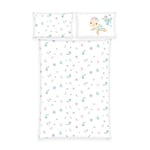 Herding babybest Parure de Lit Little Turtle, Taie d'Oreiller 40 x 60 cm avec motif réversible, Housse de Couette 100 x 135 cm, avec Fermeture éclair à manipuler, 100% Coton/Renforcé