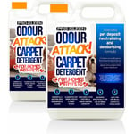 Odour Attack Pet Carpet Cleaner Shampoo - 2 x 5L