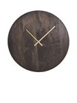 Libra Interiors Mango Wood Bowl Wall Clock, 41cm, Black