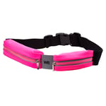 WE Ceinture de Sport Universel Waterproof pour Course Double Poche Compatible iPhone 8 plus/7/6 Samsung Huawei, Honor, Xiaomi Jusqu'à 5,7 Pouces Ajustable Sangle Elastique Lycra - Rose - Neuf