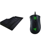 Razer Gigantus V2 3X-Large - Soft 3X-Large Gaming Mouse Mat for Speed and Control Black & DeathAdder V2 - Wired USB Gaming Mouse with Optical Mouse Switches, Focus+ 20K Optical Sensor, Black