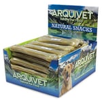 ARQUIVET Os pressé en Peau de Vache 100% Naturelle pour Chiens - 21 cm - Boîte complète 30 unités rétractées - Snacks naturels - Friandises, récompenses, friandises, friandises Canines