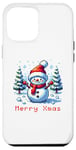 iPhone 12 Pro Max 8-Bit Pixel Art Style Snowman Winter Xmas Scene Case