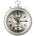 Atmosphera - Horloge Murale Gousset Mécanisme 50cm Argent