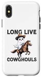 Coque pour iPhone X/XS Long Live Cow Ghouls Halloween Cowboy Fantôme Cheval