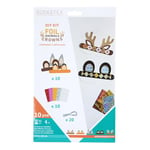 LOOLIPO - COURONNES À MÉTALLISER - FOIL ANIMALS CROWNS - 2x5 couronnes adhésives+20 fils élastiques + 10 feuilles métallisées - 15x27,5cm - Kits créatifs - Loisir créatif - Activité manuelle - L621921