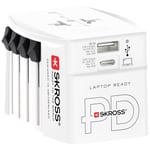 Skross - World Travel Adapter MUV PRO 2-Poles + 1 USB Fast Charger + 1 Type C 25