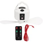 Eosnow Ventilateur de plafond pour tente, extérieur, Portable, Double lame, Camping, lumière USB, électrique, blanc, 5200mAh