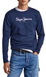 Pepe Jeans Eggo T-shirt pour Homme Slim Fit Manches Longues Bleu