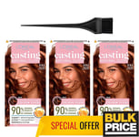 ' ORÉAL Casting Natural Gloss 553 Épicé Auburn Cheveux Couleur 3-pack Ammoniaque