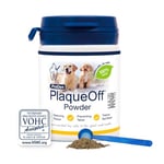 ProDen PlaqueOff Powder for Dogs & Cats, Tartar & Bad Breath Remover 100% Natural Teeth Cleaner and Plaque Remover 60 g