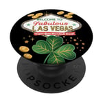 Shamrock Crazy - Jeu de hasard pour la Saint-Patrick de Las Vegas PopSockets PopGrip Adhésif