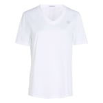 T-shirt FEMME Calvin Klein avec manches courtes et col v blanc