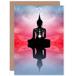 Wee Blue Coo ZEN BUDDHIST REFLECTION CLOUDS BLANK GREETINGS BIRTHDAY CARD ART