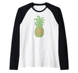 GOOD LUCK PINEAPPLE Hawaiian Juicy Tropical Fruit Raglan Baseball Tee