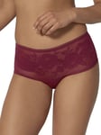 Triumph Womens Wild Rose Bandeau Brief - Purple Cotton - Size Large