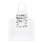 A Whole Llama Love Chefs Apron Valentines Wife Girlfriend Boyfriend Cooking