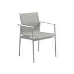 Gloster - 180 Stacking Chair With Arms, Frame White, Seagull Sling - Matstolar utomhus - Henrik Pedersen - Vit - Metall/Syntetiskt