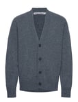 Cardigan Seamless Mohair Tops Knitwear Cardigans Blue Schnayderman's