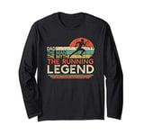 Vintage Running Dad The Man The Myth The Legend Runner Gift Long Sleeve T-Shirt