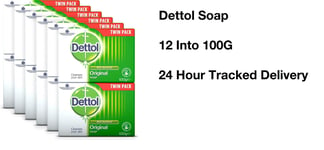 Dettol Bar Soap Antibacterial Original Soap Hand Wash 12 Pack