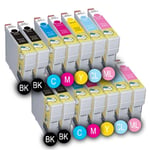 PACK 14 x CARTOUCHES D'ENCRE INKPRO COMPATIBLES MULTICOLORESE T2431 BK - T2434 Y FOR EPSON XP 55