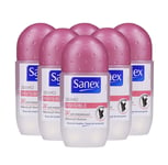 Sanex Dermo Invisible Roll-On Deodorant PH Balance Restore 50ml 3, 6 Pack