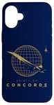 Coque pour iPhone 16 Plus Spirit Of Concorde Avion Golden Globe Décollage