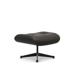 Vitra - Lounge Ottoman, Black Ash Black coated, Leather Cat. L40 Premium 68 - Skamler og taburetter - Charles & Ray Eames - Brun - Metall/Tre