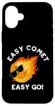 Coque pour iPhone 16 Plus Easy Comet Easy Go Jeu de mots drôle d'astronomie