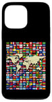 iPhone 13 Pro Max 252 Flags,World Flags,World map with flags. Case