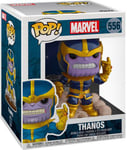 Figurine Funko Pop Bobble Head - Marvel Comics N°556 - Thanos - Métallique & 15 Cm (43968)