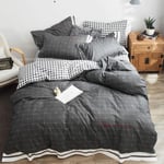 Duvet Covers Full Queen Size Comforter Set Mens Bedding Set Double Bed 100% Cotton Double Duvet Covers Set Grey Bedding Sets King Size Duvet Cover Quilt Cover Cotton with Pillowcases Double Bed Twin