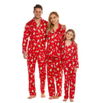 Familjepysjamas för jul - Julpyjamas Matchande Set Red-Child 2Y