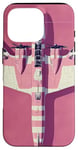 Coque pour iPhone 16 Pro Rose B-17 Flying Fortress Design rayé moderne